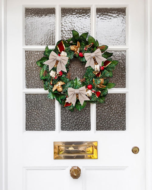 10PCS Christmas Bow Decorations, Champagne Gold Bows for Christmas Tree